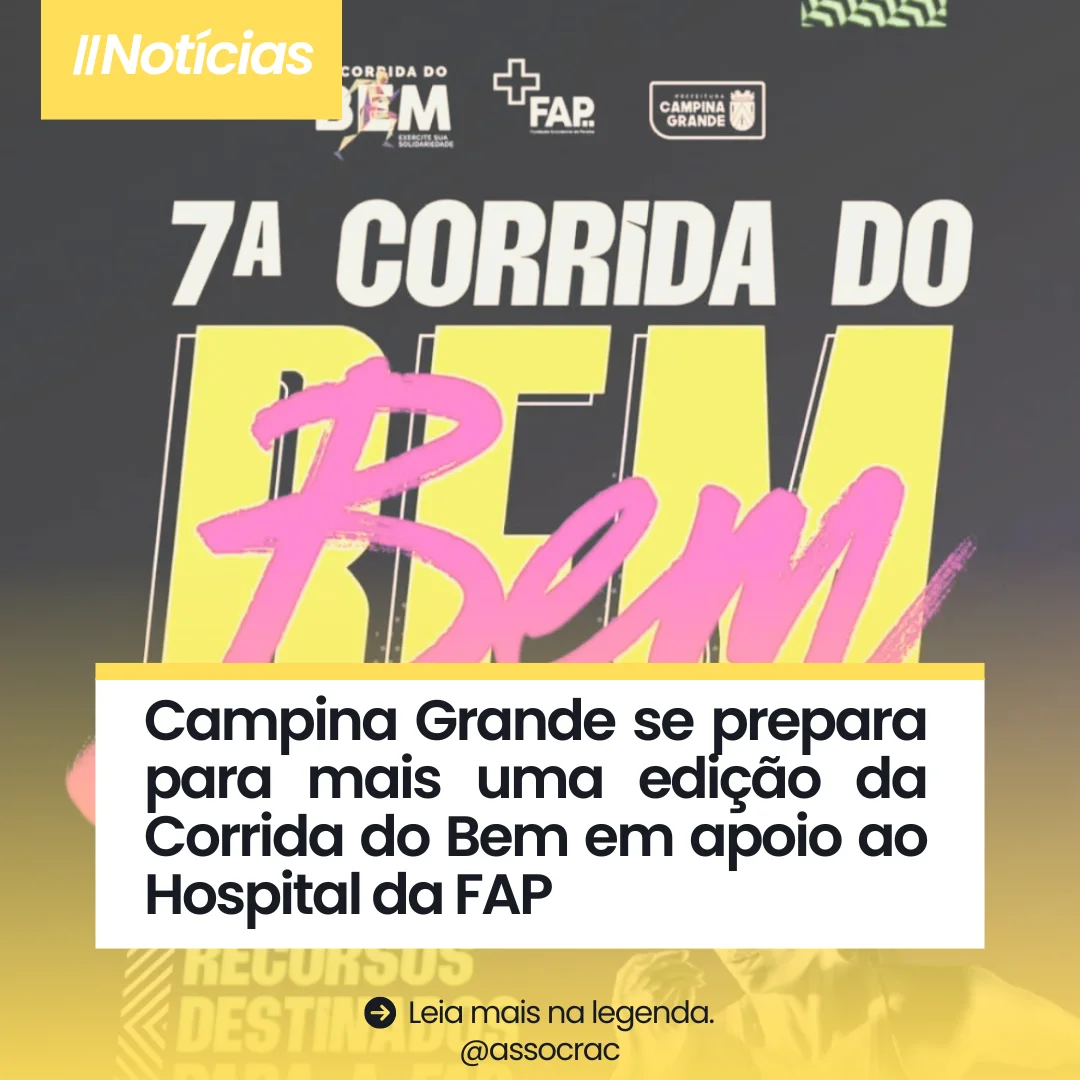 Campina Grande se prepara para mais uma edição da Corrida do Bem em apoio ao Hospital da FAP